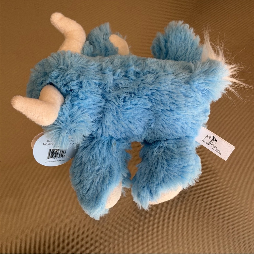 PURRFECTION by MJC 8" Blue Bull Plush Stuffed Animal Toy NWT 90s Vintage - Picture 10 of 13